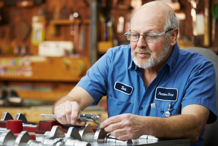 Experienced Pattern Builders inspecting the tooling to ensure it meets customer dimensions and specifications 